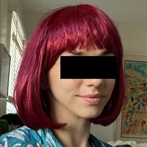 NEW Sexy Red Synthetic Wig w/ Bangs